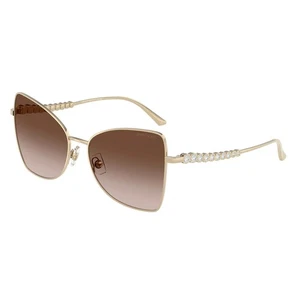 Gafas de sol Jimmy Choo JC 4010B 300613 de metal dorado pálido lentes degradadas marrones - Imagen 1 de 3