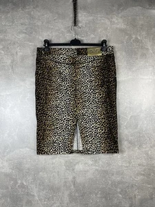Dolce&Gabbana Rework Leopard Midi Skirt Size 31(XL) Made In Italy - Picture 1 of 14