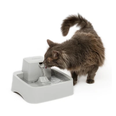 PetSafe Drinkwell 1/2 Gallon Pet Fountain for Cats & Small Dogs Grey BPA Free - Image 1 of 4