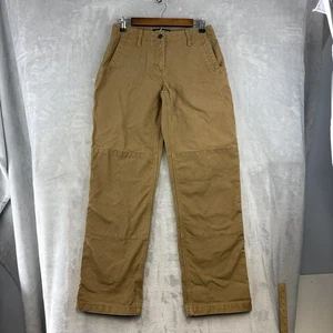 Pantaloni Mountain Khakis donna 6 marroni alpini da lavoro doppio ginocchio tela cargo - Foto 1 di 16