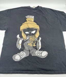 Vintage 90s Marvin the Martian Looney Tunes Hip Hop T-Shirt 3XL Big Graphic Tee - Picture 1 of 15