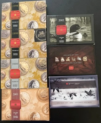 7 Royal Candian Mint Speciman Sets 1998,1999,2000,2001,2002,2003,2004 - Image 1 of 3