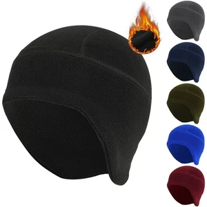 Winter Skull Cap Helmet Liner Thermal Fleece Windproof Beanie Hat for Men Women - Picture 1 of 13