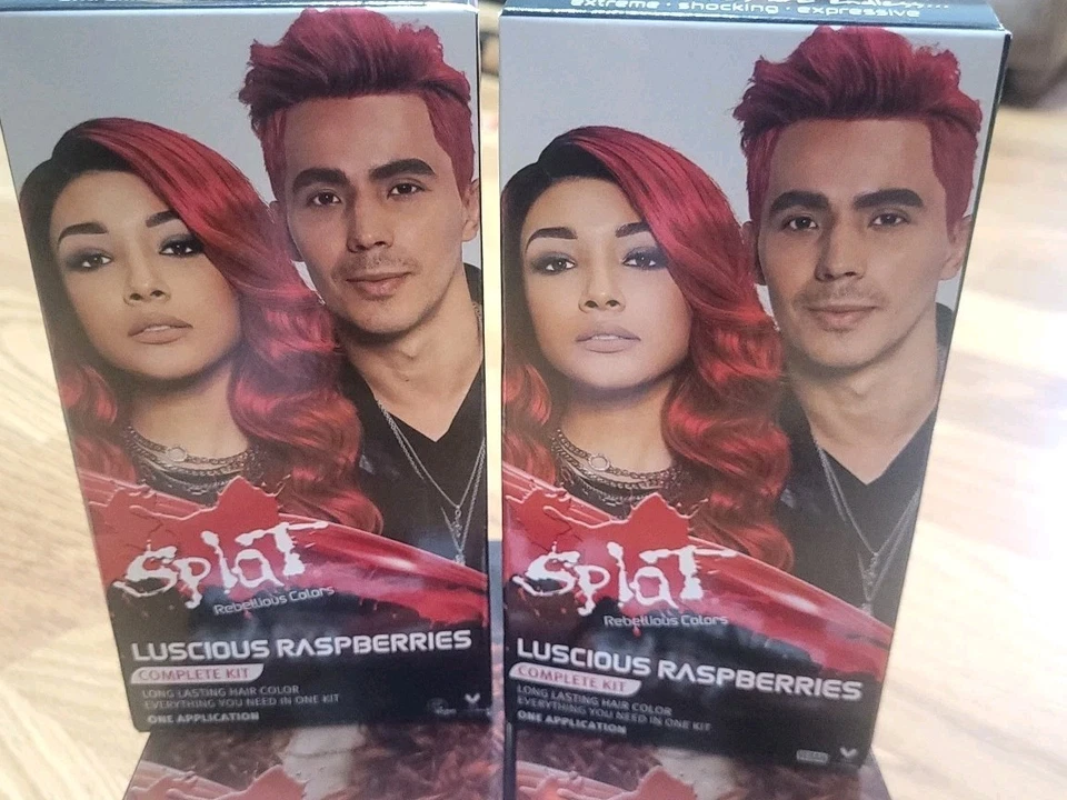 LOTE de 2 - Tinte para Cabello Semipermanente Splat Rebellious FRAMBUESAS DELICIOSAS Foto 1 de 1