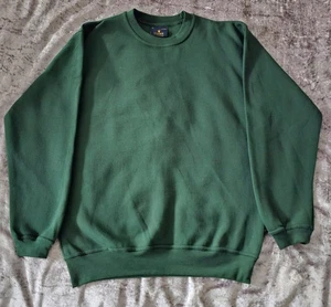 2x Uneek Premium Bottle Green Sweatshirt Thick Jumper Sweat Pullover Mens M (C2) - Picture 1 of 4