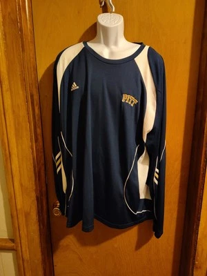 Pitt Panthers Adidas Men's Long Sleeve Light Weight Polyester Shirt 2XL EUC - Image 1 of 3