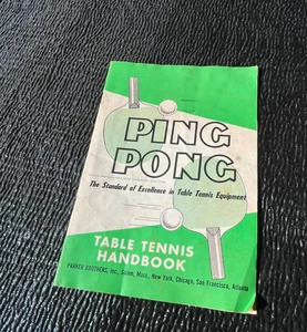 Manual de tenis de mesa Parker Brothers 1959 ping pong cómo jugar solo de colección - Imagen 1 de 4