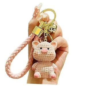 Cartoon Cute Resin Flesh-faced Animal Series Car Key Chain Bag Medium Pig - Picture 1 of 7