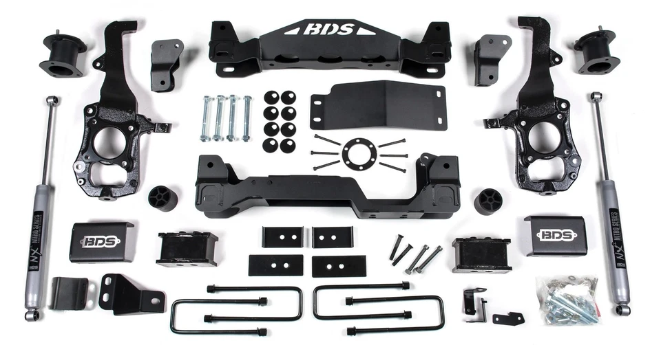 KIT DE ELEVACIÓN BDS 4", AMORTIGUADORES NITRO, BLOQUE DE 3", SE ADAPTA A FORD F-150 2021-2025 4x4 Foto 1 de 1