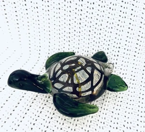 Statuina tartaruga in vetro vintage stile Murano 6,5" - Foto 1 di 5