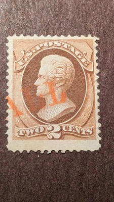 U.S. Stamp #135A fine to very fine used with red 'PAID ALL' cancel. - Image 1 of 2