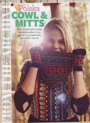 POLSKA Cowl & Mitts - Knitting Pattern - Debbie Bliss Rialto 4ply - Image 1 of 4