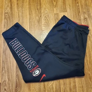 Nike Georgia Bulldogs Joggers Pants Men 4XL Black Tapered On Field Dri Fit UGA - Picture 1 of 8