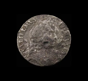 WILLIAM & MARY 1690 TIN FARTHING - VERY RARE - Picture 1 of 2