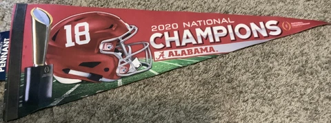 Alabama 2020 National Champions Pennant - Soft Felt High Quality New! Cover