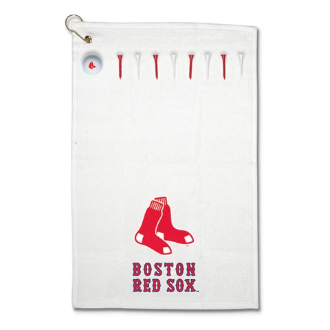 Boston Red Sox Golf Set 1 Ball 8 Tees and 1 Towel Cover
