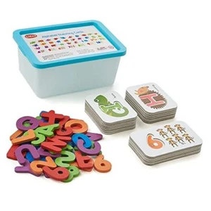 Alphabet Flash Cards Wooden Letter Puzzle ABC Sight Words Matching Games - Picture 1 of 7