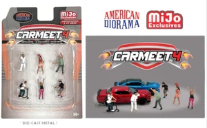 1/64 American Diorama Figures Car Meet 4 6 Piezas Set Diecast Modelo AD-76507 - Imagen 1 de 1