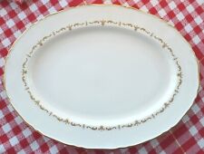 15" Oval Serving Platter 'Gold Chantilly' by ROYAL WORCESTER