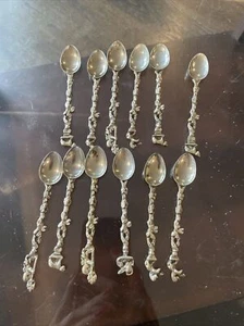 Set Of 12 Vintage Animal Print Teaspoons - Picture 1 of 8