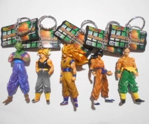Dragon ball Z figure key chain Lot 5 set retro Goku mascot anime m594 - Picture 1 of 14