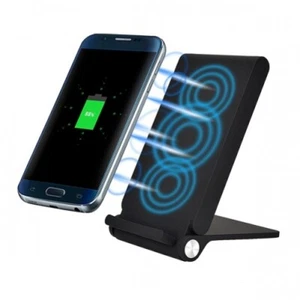 10W Fast Wireless Charger Folding Stand 3-Coils Charging Pad for Smartphones - Picture 1 of 6