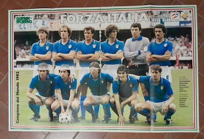 Poster  FORZA ITALIA CAMPIONE DEL MONDO Spagna 1982 Guerin Sportivo - Immagine 1 di 4