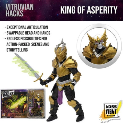 Boss Fight Studio Vitruvian H.A.C.K.S. Figura King of Asperity escala 1:18 nueva Foto 1 de 4