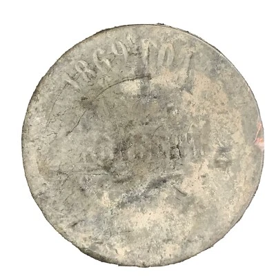 5 Kopeks 1869 RUSIA Ruso Cobre Original Foto 1 de 4