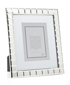 Philip Whitney 267080 Silver Cushion Frame set of 2 (5x7)inch DEFECT -No Glass - Picture 1 of 2