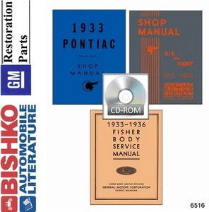 1933 1934 1935 1936 Pontiac Shop servicio reparación manual motor de CD transmisión fabricante de equipos originales - Imagen 1 de 1
