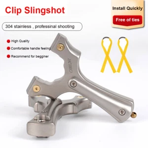 Lightweight Totally Stainless Steel Hunting Slingshot Catapult for Outdoor Games - Picture 1 of 11