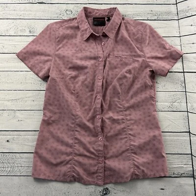 Mammut女式中号粉色短袖纽扣衬衫 — 第 1/4 张图片