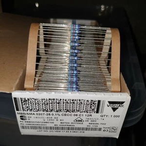 100x VISHAY SMA0207 0.6W 12R 0.1% 25ppm RESISTENCIAS DE ALTA GAMA PARA AUDIO! - Imagen 1 de 1