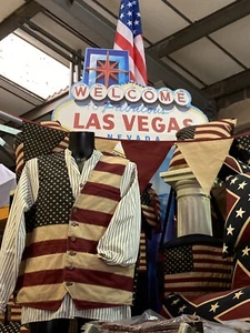 American Flag Waistcoat | Vest | Coat  Stars n Stripes - Picture 1 of 11