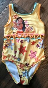 Disney Moana girls swimsuit size 5/6, yellow, one piece