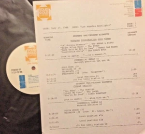 RADIO SHOW 7/27/88 L.A. SPOTLIGHT: EAGLES, BYRDS, BEACH BOYS, LINDA RONSTADT - Picture 1 of 2