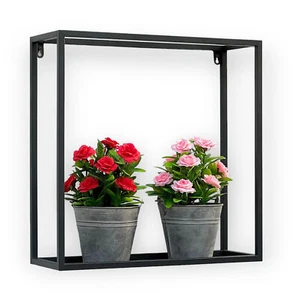 Estante de Pared Metal Negro 96348 Montaje en la 45 CM Moderno Soporte Cocina - Imagen 1 de 7