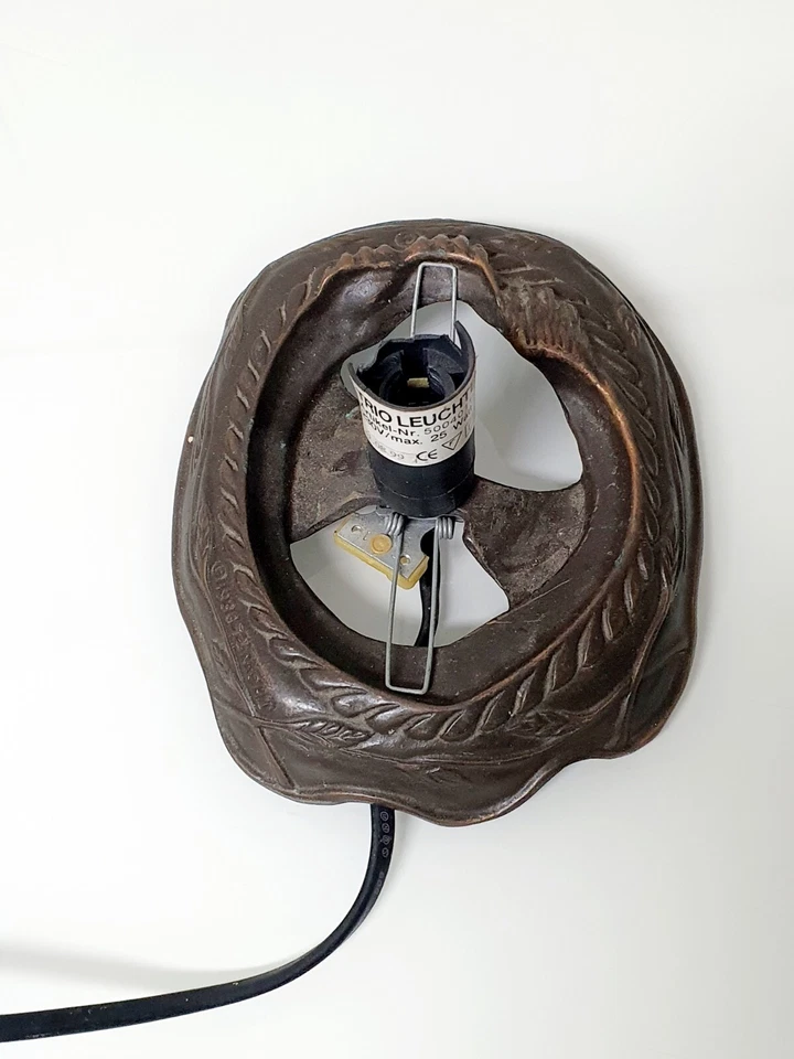 1936 Tin Chi Bronze Table Lamp Design Sadeck, To Fix Up - Image 1 of 4