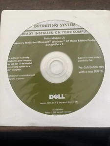 Microsoft Windows XP Home Edition Service Pack 3 CD for Dell Computers - Picture 1 of 1