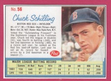 2022-1962 Cereal Card - #56 Chuck Schilling - Boston Red Sox
