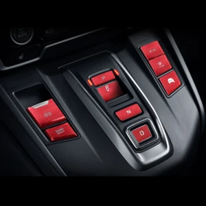 Aluminum Red Gear Shift Button Sticker Trim For Honda CR-V CRV 2017-2022 Hybrid - Picture 1 of 6