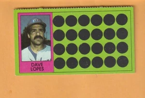 Davey Lopes Los Angeles Dodgers 1981 Topps Scratchoffs #92 Providence RI 5W - Imagen 1 de 2