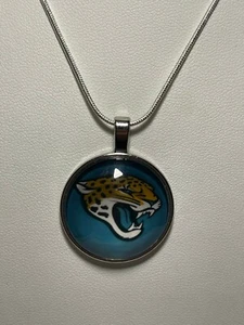  Jacksonville Jaguars NFL 925 Silber Kette & Anhänger Football Halskette NEU - Bild 1 von 1