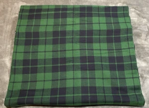 Green and Black Plaid Cotton Blend Fabric 4 Yards 42 Inches Wide - Picture 1 of 4