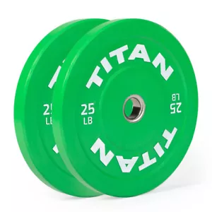 Titan Fitness 25 LB Economy Olympic Bumper Plates, farbcodiert grün - Bild 1 von 4