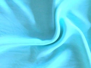 Versatile LIGHT TURQUOISE POLY SILK-Look TAFFETA Light Weight SOLID Fabric - Picture 1 of 3