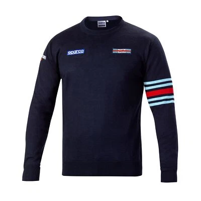 Sparco Martini Racing Crew Neck Sweater Lancia Rally Team Merino Wool Jumper - Изображение 1 из 4