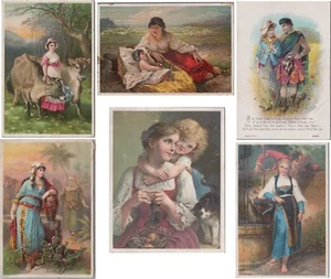 Lote de 6 tarjetas comerciales medicinales antiguas de Dr Jayne de la época victoriana - Imagen 1 de 12