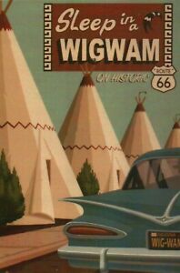 Wigwam Village Motel, Holbrook Arizona, Historic Route 66, Car - Modern Postcard